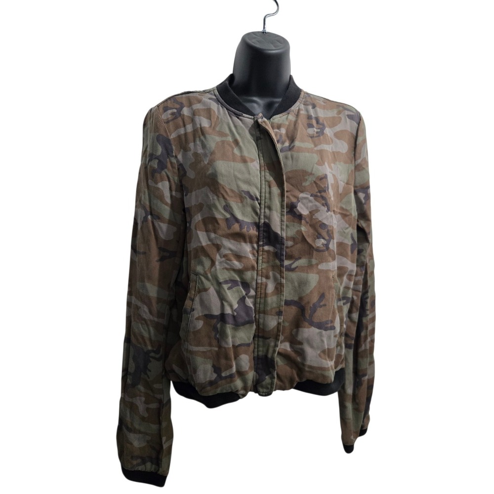 Denim &‎ Supply Ralph Lauren Camo Bomber Jacket 100% Tencel Lyocell Size Medium